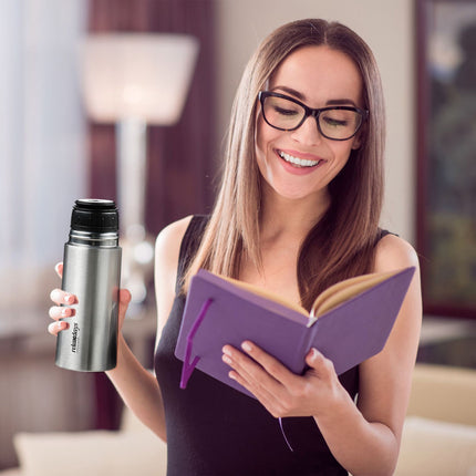 Drinking bottle 300 ml in stainless steel with mug