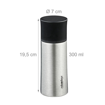 Drinking bottle 300 ml in stainless steel with mug