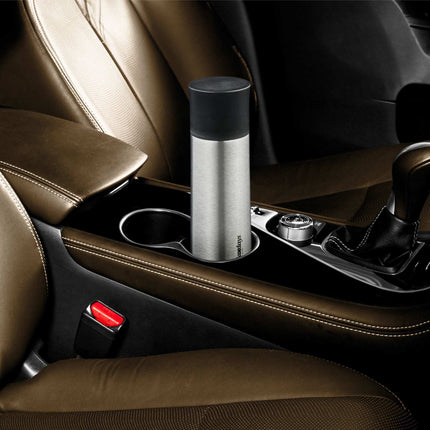 Drinking bottle in stainless steel 400 ml with cup