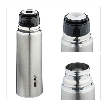 Drinking bottle in stainless steel 400 ml with cup