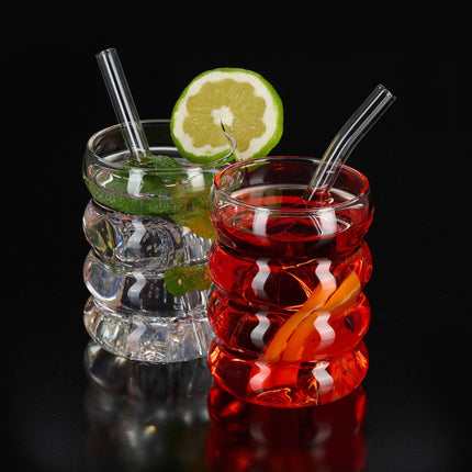 Lot de 4 verres à boire en forme de vague