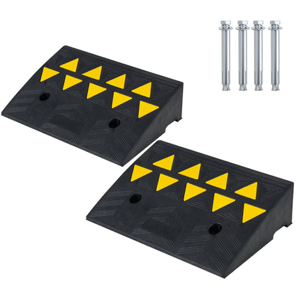 Auffahrrampen für Bordsteine, 2er-Set, 12,7–15,2 cm Steigung