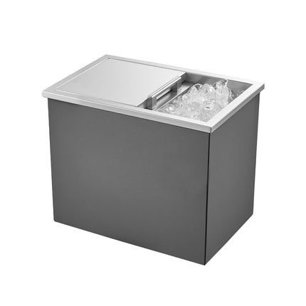 Drop-In Stainless Steel Ice Bin, 27.1L, Sliding Lid