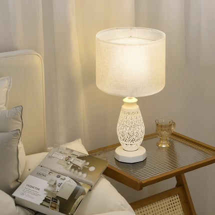 Drum Lamp Shade Replacement, 13 x 13 x 10 In, Light Linen