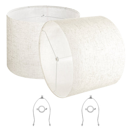 Drum Lamp Shade Set of 2, 16 x 16 x 12 in Linen