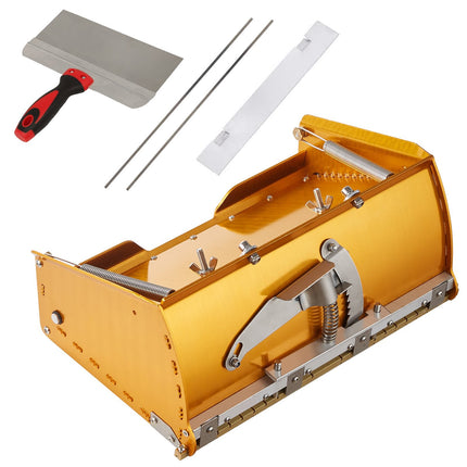 Drywall Flat Box, 10-Inch Aluminum, Mudguard, 2 Blades