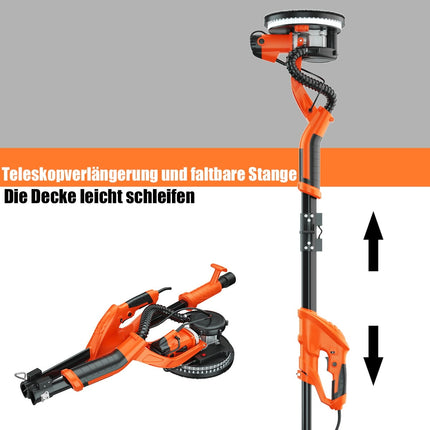 Drywall Sander 750W, Auto Vacuum, LED, Extendable Handle