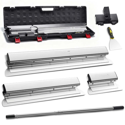 Drywall Skimming Blade Set, 10, 24, 32 in, Extendable Handle