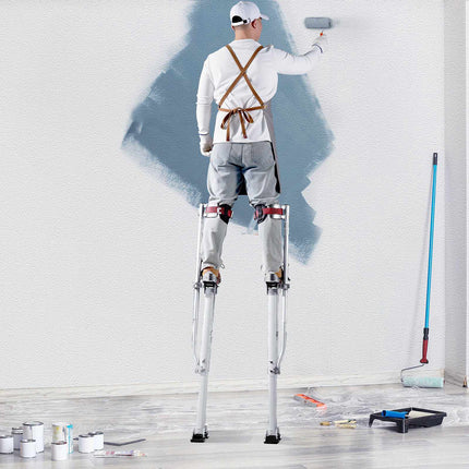 Drywall Stilts, 36-50 In Adjustable Aluminum With Knee Pads