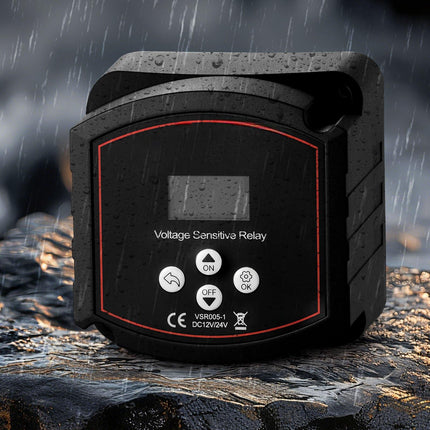Dual Battery Isolator Kit, 12V 300A VSR, LCD Voltmeter