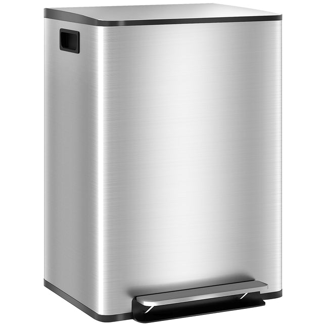 Doppelfach 60L Edelstahl-Mülleimer