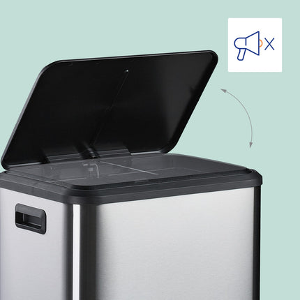 Duale Mülleimer für die Küche, 15L Mülltrenner