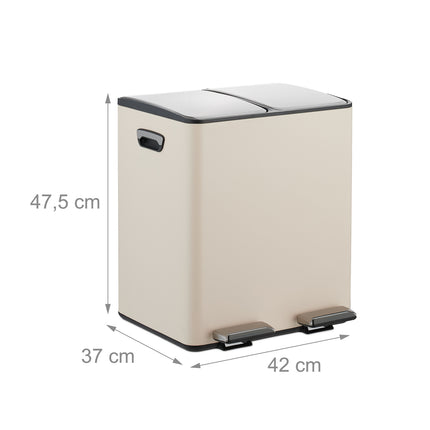 Dual Compartment Pedal Bin – 2x15L Capacity