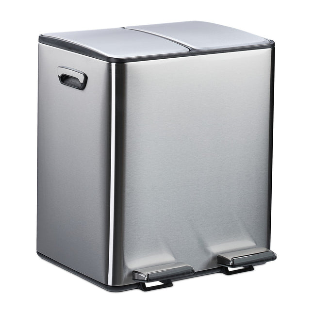 Dual Compartment Pedal Bin, 2x15L Capacity