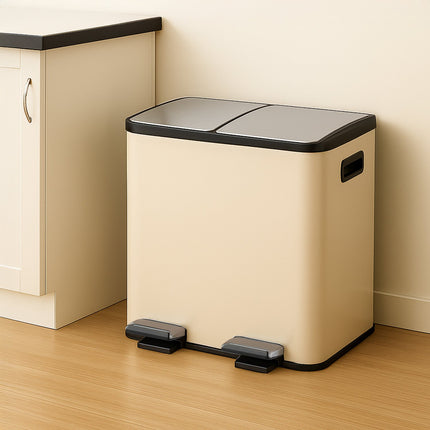 Dual Compartment Pedal Bin – 2x15L Capacity