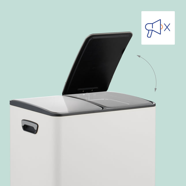 Mülleimer mit zwei Fächern, 2x15L, Soft-Close