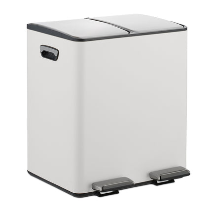 Dvoukomorový pedálový koš, 2x15L, soft-close
