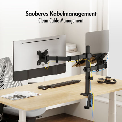 Doppelmonitor- und Laptopständer, 17-32" Bildschirm, 12-17" Laptop