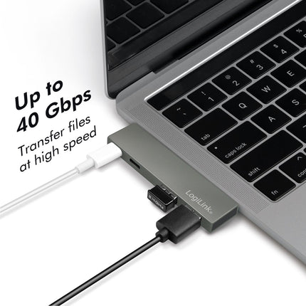Dvojitý USB 3.2 Gen2x2 hub, 4 porty, PD 100W
