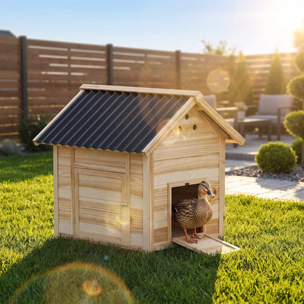 Duck House, Weatherproof, Two Entrances, 78 x 90 x 92 cm