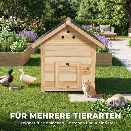 Duck House, Weatherproof, Two Entrances, 78 x 90 x 92 cm