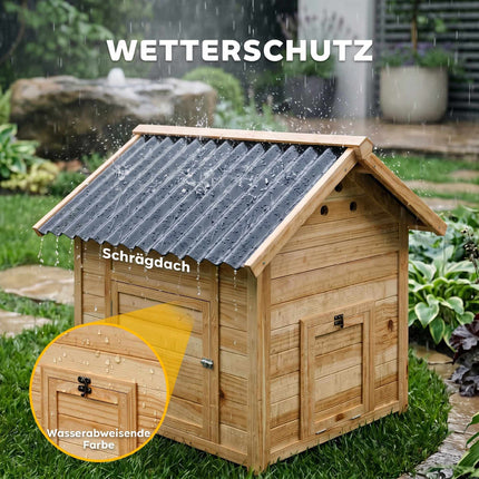 Duck House, Weatherproof, Two Entrances, 78 x 90 x 92 cm