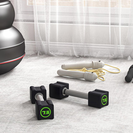 Hantelset 15 kg - Rutschfeste Griffe für Krafttraining
