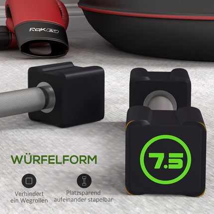 Hantelset 15 kg - Rutschfeste Griffe für Krafttraining