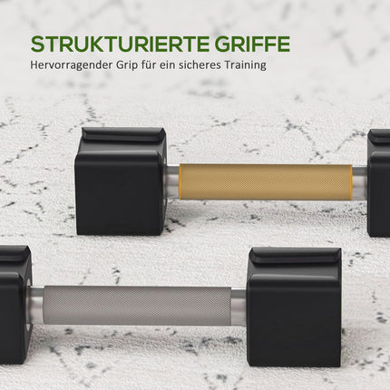 Hantelset 15 kg - Rutschfeste Griffe für Krafttraining