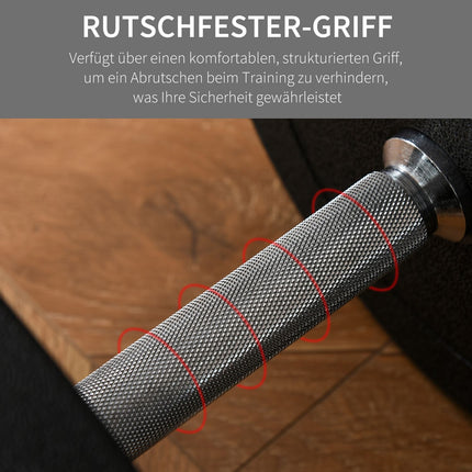 30 kg Hantel-Set aus Stahl, Krafttraining für Zuhause und Fitnessstudio