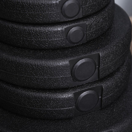 Halterset 40 Kg, Stalen Halterset, Set Van 2 Halters Met 12 Halterschijven, Vloervriendelijk, Voor Krachttraining En Fitness, Zwart