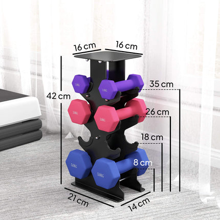 Dumbbell Set with Rack – 1kg, 3kg, 5kg Weights