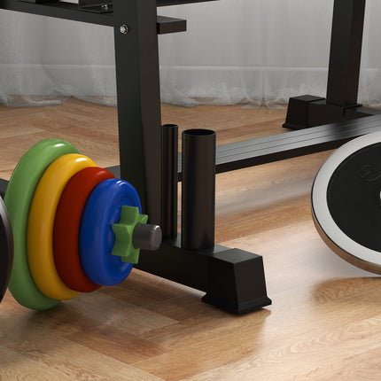 Dumbbell rack, 3 levels, holds 200 kg, black steel