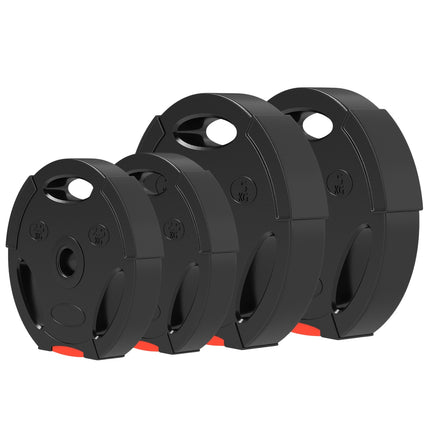 Hantelset, 2 x 2,5 kg/5 kg, kompatibel mit 2,5 cm Stange