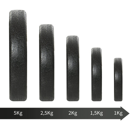 50 kg Hantelset, verstellbare Stahlgewichte, schwarz