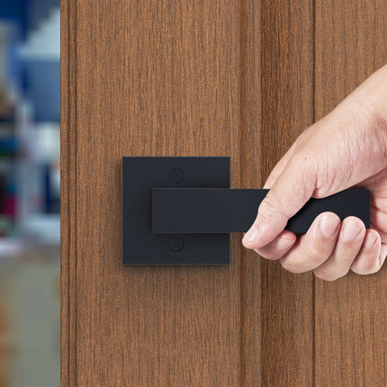 Dummy Door Lever, Matte Black, Reversible, Single-Sided