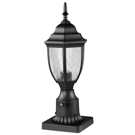 Dusk-to-Dawn Outdoor Post Lights, 2 Pack, Waterproof