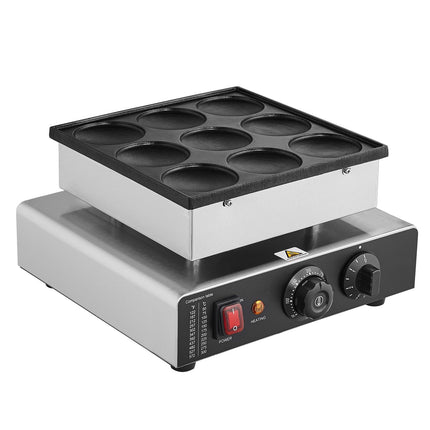 Dutch Pancake Maker 9-Hole 76mm, 850W Temp Timer