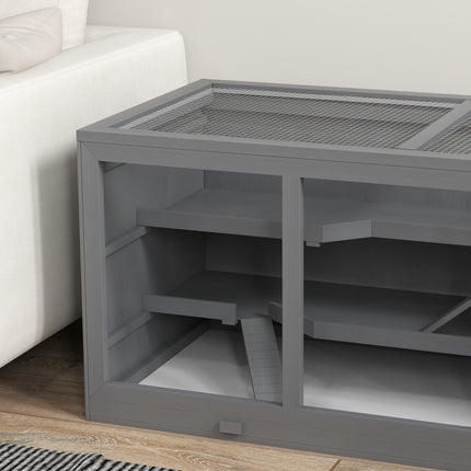 Dwarf hamster cage with stairs, 3-story wooden villa