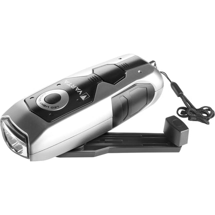 Dynamo Light Kurbeltaschenlampe 28 lm Silber