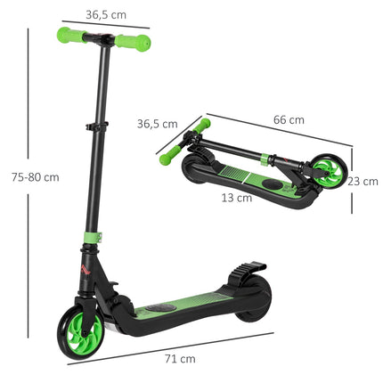 E-Scooter Elektroroller 120W Motor 6 km Reichweite max. 8 km/h Elektroroller ab 6 Jahre Grün+Weiß