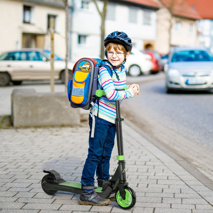 E-Scooter Elektroroller 120W Motor 6 km Reichweite max. 8 km/h Elektroroller ab 6 Jahre Grün+Weiß