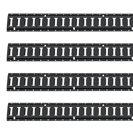 E-Track Tie-Down Rail Kit, 18-Piece 5 ft Steel Set