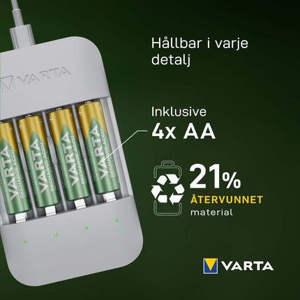 Nabíječka Eco Charger Pro Recycled vč. 4x AA 2100 mAh