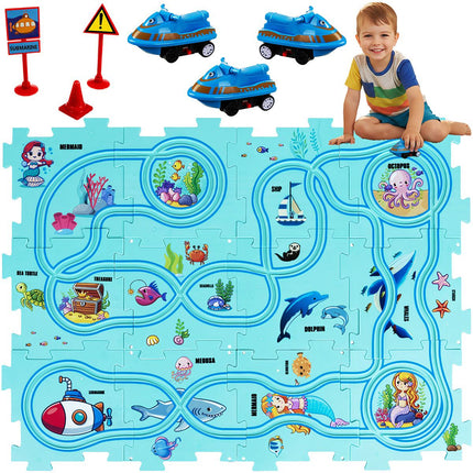 Naučná sada puzzle s dráhou, 25 dílků, od 3 let