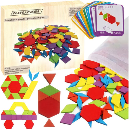 Naučné puzzle - geometrické tvary