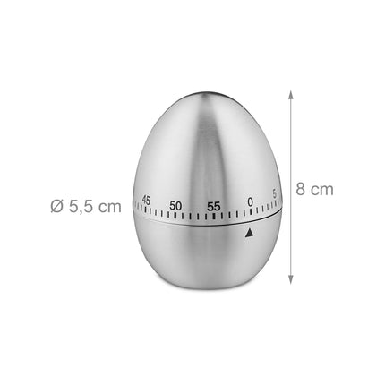 Horloge à œufs en acier inoxydable