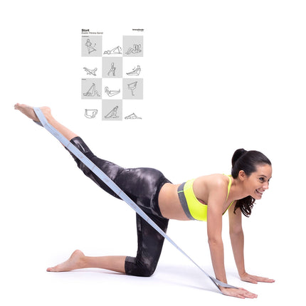 Elastická fitness guma na strečink s cvičebním průvodcem Stort InnovaGoods