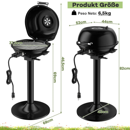 Elektrischer BBQ-Grill – Tragbar, Antihaftbeschichtet, Einstellbare Temperatur