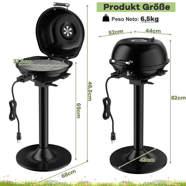 Elektrischer BBQ-Grill – Tragbar, Antihaftbeschichtet, Einstellbare Temperatur